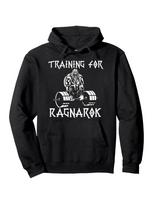 Viking T-Shirt Hoodie -  Training for Ragnarok  Graphic S black