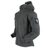Vyriška ir moteriška striukė Neperšlampama „Softshell“ striukė „Army Hoody“ striukė XXXL pilka