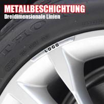 Dekoratyviniai lipdukai automobilių ratlankiams (4 vnt.) - Sidabrinė / BMW