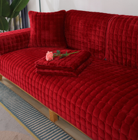 Sofos ir pagalvių užvalkalai - 110 cm x 180 cm (sofa) / Raudona