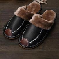 Šiltos šlepetės vyrams - Juoda / 42-43