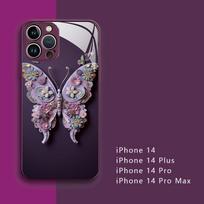3D telefono dėklas - "Drugelis" - Tamsiai violetinė / Iphone 11