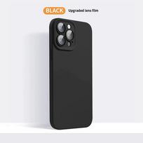 Silikoninis iPhone dėklas su objektyvo apsauga - Juoda / iPhone 14 Plus