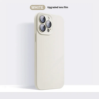 Silikoninis iPhone dėklas su objektyvo apsauga - Balta / iPhone 13