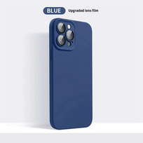 Silikoninis iPhone dėklas su objektyvo apsauga - Tamsiai mėlyna / iPhone 12 ProMax