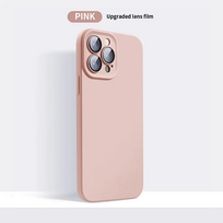 Silikoninis iPhone dėklas su objektyvo apsauga - Rausva / iPhone 12 ProMax