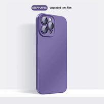 Silikoninis iPhone dėklas su objektyvo apsauga - Tamsiai violetinė / iPhone 14 Plus
