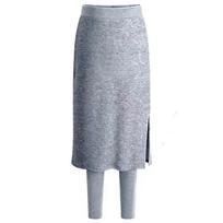 Žieminės termo kelnės su sijonu - Šviesiai pilka / 4XL