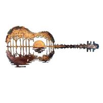 Sienų dekoracija - "Gitara" - Ruda / 35 cm x 15 cm