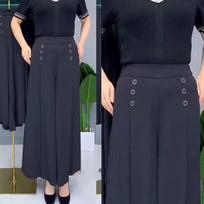 Stilingos sijonkelnės moterims - Juoda / 3XL