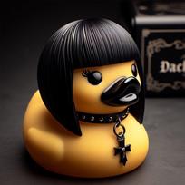 Dekoracinis ančiukas - "Emo" - Gotikos mergina