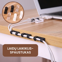 Laidų laikikliai-spaustukai - Juoda / 40 vnt.