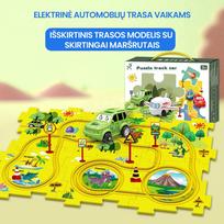 Elektrinė automobilių trasa vaikams - Dinozaurų karalystė / 5 dalys +  1 mašinėlė