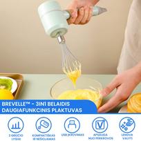 Brevelle™ - 3in1 belaidis daugiafunkcinis plaktuvas - Plaktuvas + 2 antgaliai