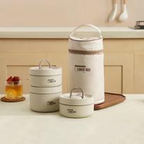 ThermalBox™ - Termosinė pietų dėžutė - Balta / S * 2 + L + dėklas