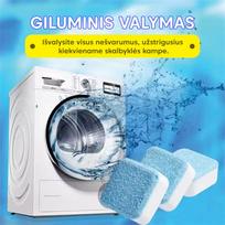 Skalbimo mašinos giluminio valymo tabletės (10 vnt.) - 20 tablečių