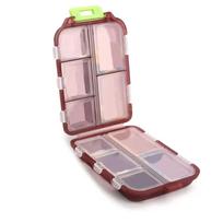 TravelMed™ - nešiojama tablečių dėžutė (2 vnt.) - Tamsiai raudona (2 vnt.)