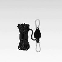 StrongLine™ vėjui atsparus lynas su skriemulio reguliavimu - Juoda ( 2 vnt.) / S (4MM X 4M)