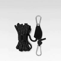 StrongLine™ vėjui atsparus lynas su skriemulio reguliavimu - Juoda ( 2 vnt.) / L (6MM X 5M)