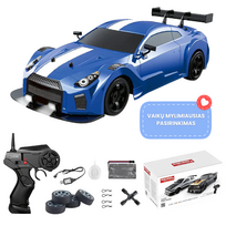 RC Drift Automobilis su LED Šviesomis ir Garų Efektu - GTR Mėlynas