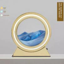 3D LED Krentančio smėlio dekoracija - Auksas - Okeanas / 18cm