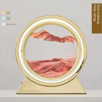 3D LED Krentančio smėlio dekoracija - Auksas - Rubinas / 18cm