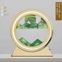 3D LED Krentančio smėlio dekoracija - Auksas - Miškas / 18cm