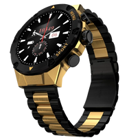 Berea TK17 Smart Watch 2024 – Moderniausias ir Populiariausias Išmanusis Laikrodis ⌚✨ - Juodai auksinė