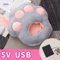 Pėdų šildytuvas šiltoms pėdoms ir komfortui - Pilka letenėlė 5V (USB tipo)