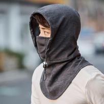 Kepurė su kaklo ir veido apsauga šaltam orui - Tamsiai pilka