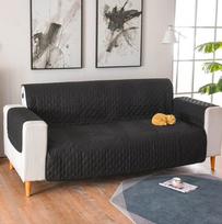 Vandeniui atsparus sofos užtiesalas - vienvietis 55 x 196 cm / Juoda