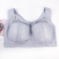 Besiūlė nėriniuota liemenėlė - Patogiai priglunda ir pakelia krūtinę - Pilka / 4XL