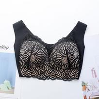 Besiūlė nėriniuota liemenėlė - Patogiai priglunda ir pakelia krūtinę - Juoda (1 variantas) / 6XL