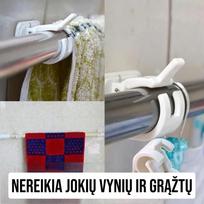 Lipnūs reguliuojami užuolaidų strypų laikikliai, 2 vnt.
