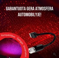 Automobilio Lubų Žvaigždžių Projektorius LED Šviesos Efektui - Mėlyna/Violetinė