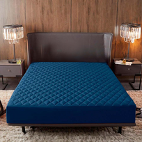 SleepyCover™ Paminkštintas Apsauginis Čiužinys Nuo Skysčių - 100X190CM / TAMSIAI MĖLYNA