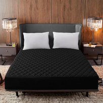 SleepyCover™ Paminkštintas Apsauginis Čiužinys Nuo Skysčių - 100X190CM / JUODA