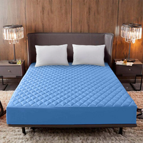 SleepyCover™ Paminkštintas Apsauginis Čiužinys Nuo Skysčių - 200x220CM / ŽYDRA