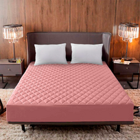 SleepyCover™ Paminkštintas Apsauginis Čiužinys Nuo Skysčių - 200x220CM / ŠVIESIAI ROŽINĖ