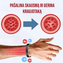 Magnetinė Vario Apyrankė Sveikatai - Juoda + Sidabrinė