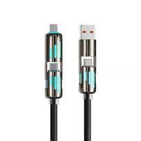 4-in-1 MFish USB C kabelis (240W) - 1 metras / Juoda