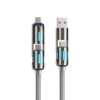 4-in-1 MFish USB C kabelis (240W) - 1 metras / Pilka
