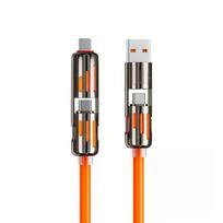 4-in-1 MFish USB C kabelis (240W) - 2 metrai / Oranžinė