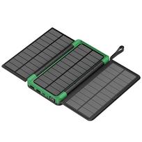 Lauko sulankstomas didelės talpos saulės įkroviklis - Žalia / 10000mAh