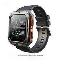 Galaxy Armor™ išmanusis laikrodis - sutaupykite 100 €+ už nesunaikinamą išmanųjį laikrodį, skirtą iOS ir Android - Galaxy Armor™ Išmanusis laikrodis – Juodai oranžinis