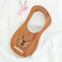 Styginis muzikos instrumentas lyra - 7 stygų - "Miško elnias"