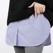 Marškinių prailginimo imitacija - sijonas - Dryžuota (mėlyna ir balta) / 4XL
