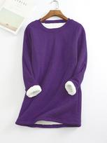 Šilta termo suknelė - Violetinė / 5XL