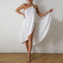 Apvyniojama suknelė moterims - Balta / S