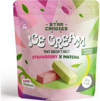 Šaltyje džiovinti matcha ir braškių skonio ledai STAR CANDIES, 16 g